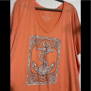 2/$15 Torrid classic fit anchor tee